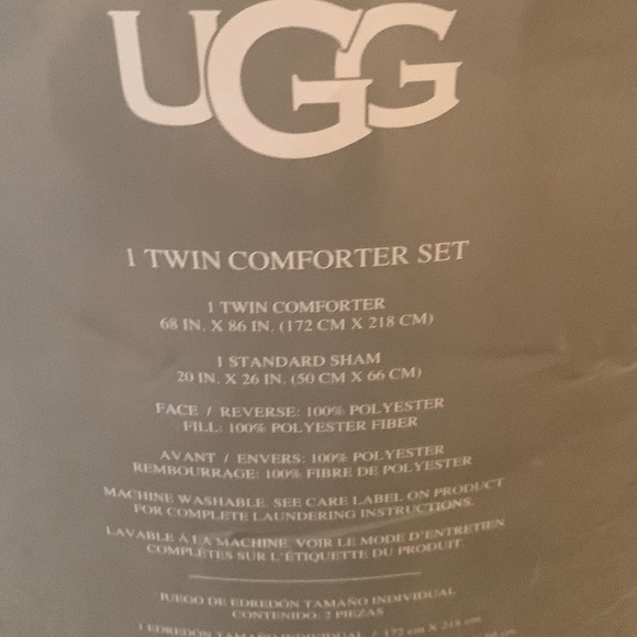 UGG BRAND NEW RARE & GORGEOUS AVERY HEARTS TWIN REVERSIBLE COMFORTER SET - Picture 2 of 4